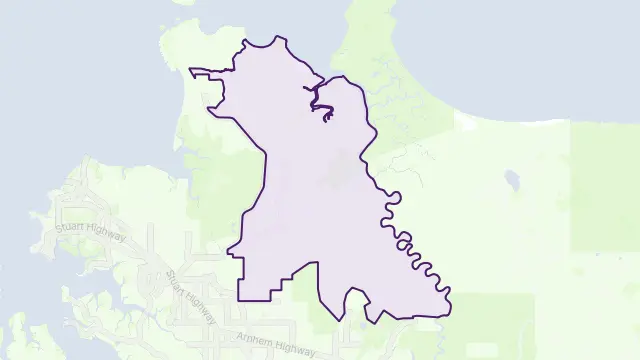 Koolpinyah Area Boundary Map