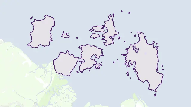 Pellew Islands Area Boundary Map