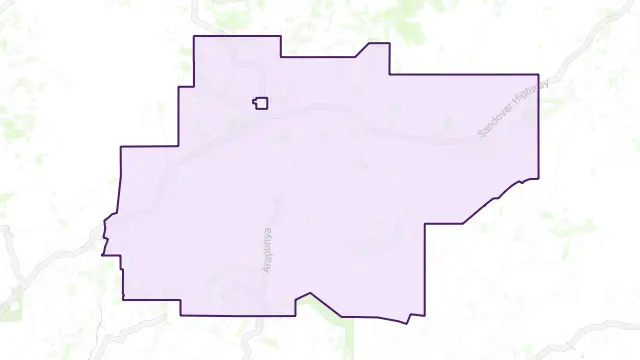 Sandover Area Boundary Map