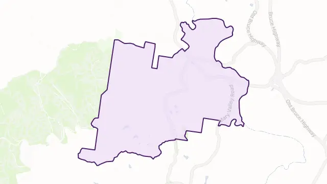 Amamoor Area Boundary Map