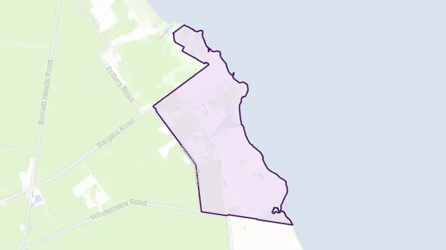 Bargara Area Boundary Map