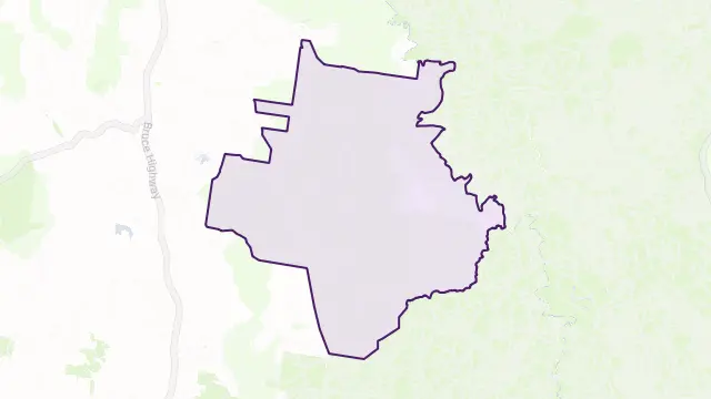 Bauple Forest Area Boundary Map
