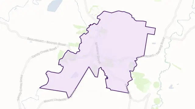 Beaudesert Area Boundary Map