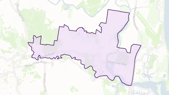Bli Bli Area Boundary Map