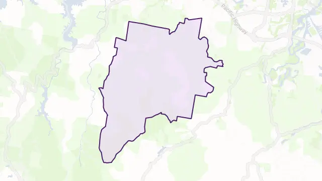 Bonogin Area Boundary Map