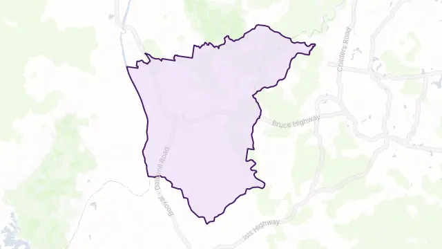 Booyal Area Boundary Map