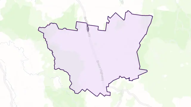 Bororen Area Boundary Map