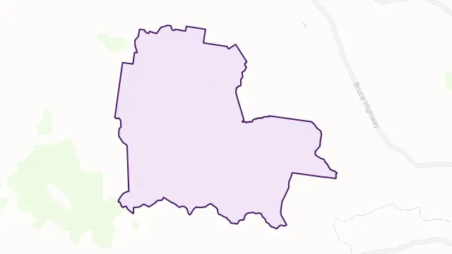 Bracewell Area Boundary Map