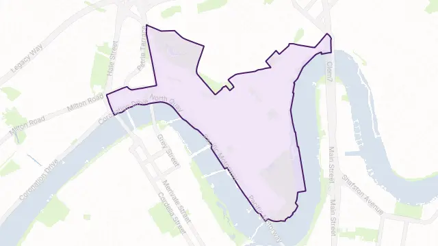 Brisbane City Area Boundary Map