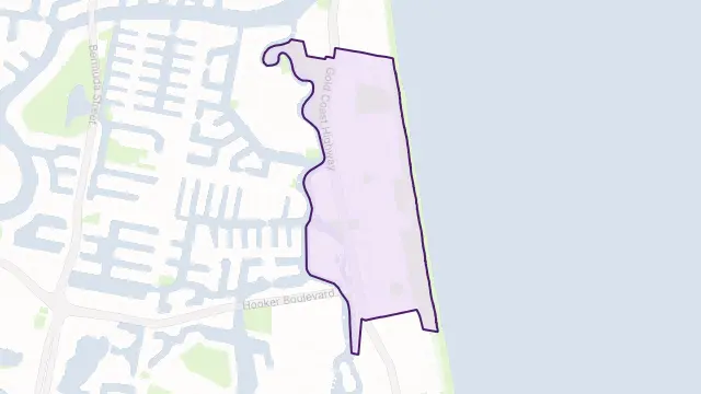 Broadbeach Area Boundary Map