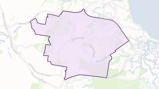 Buderim Area Boundary Map