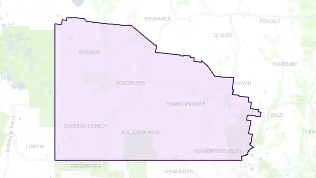 Bulloo Area Boundary Map