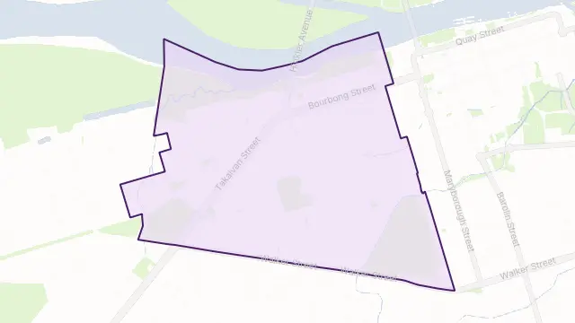 Bundaberg West Area Boundary Map