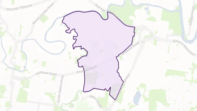 Bundamba Area Boundary Map