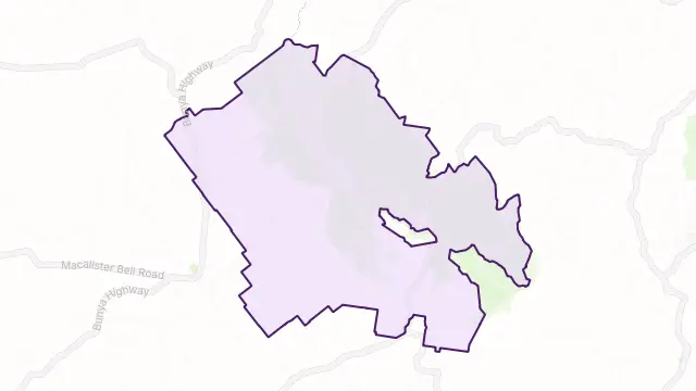 Bunya Mountains Area Boundary Map