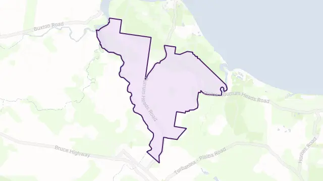 Burrum River Area Boundary Map