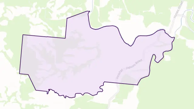 Camp Creek Area Boundary Map