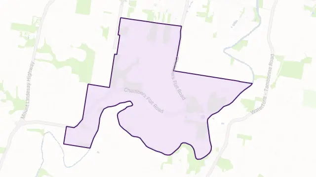 Chambers Flat Area Boundary Map