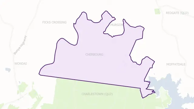 Cherbourg Council Area Boundary Map