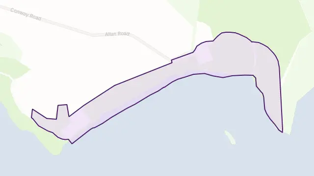 Conway Beach Area Boundary Map