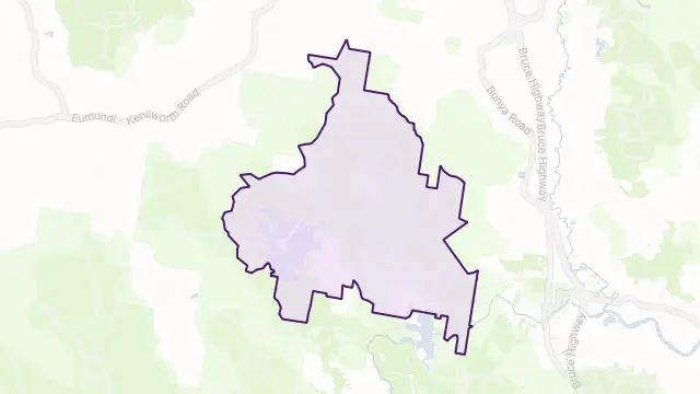 Cooloolabin Area Boundary Map