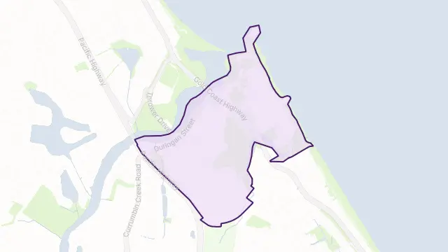 Currumbin Area Boundary Map