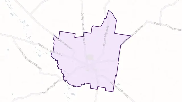 Dalby Area Boundary Map