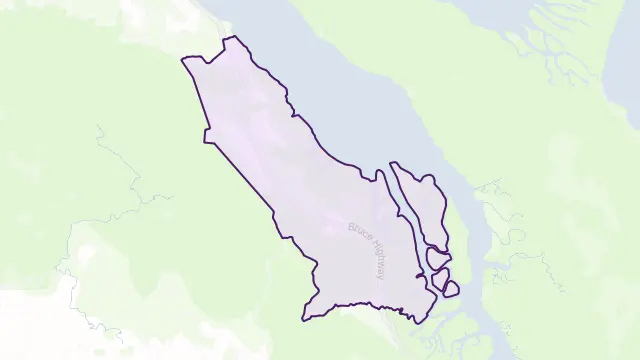 Damper Creek Area Boundary Map