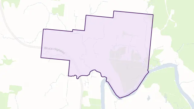 Daradgee Area Boundary Map
