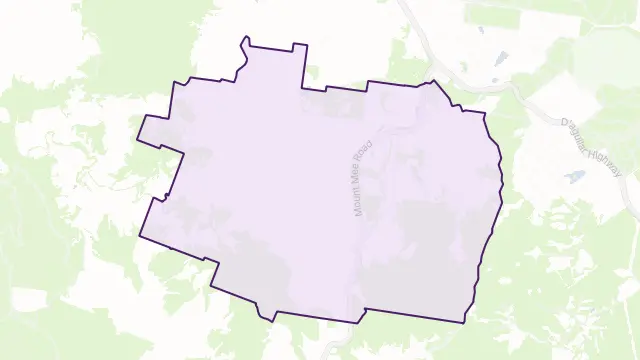 Delaneys Creek Area Boundary Map