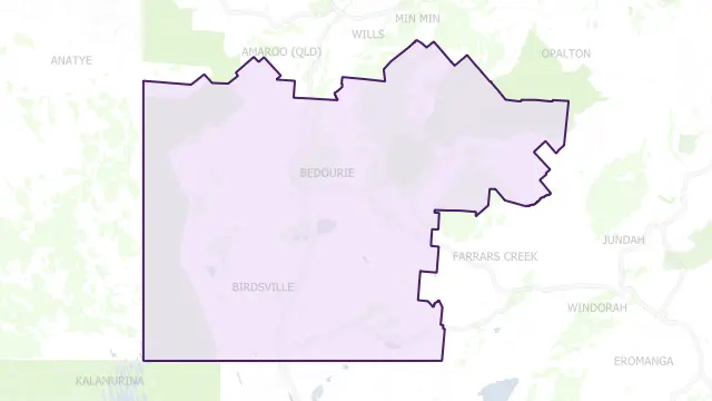 Diamantina Council Area Boundary Map