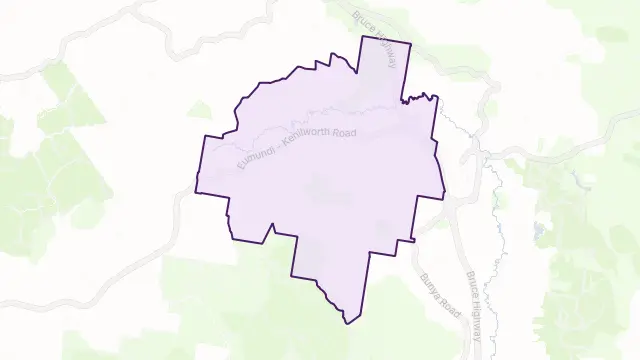 Eerwah Vale Area Boundary Map