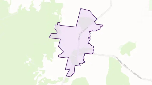 El Arish Area Boundary Map