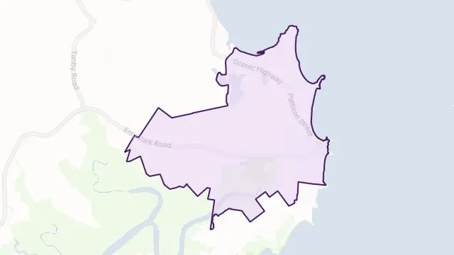Emu Park Area Boundary Map