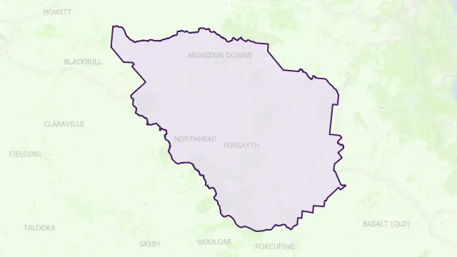 Etheridge Council Area Boundary Map