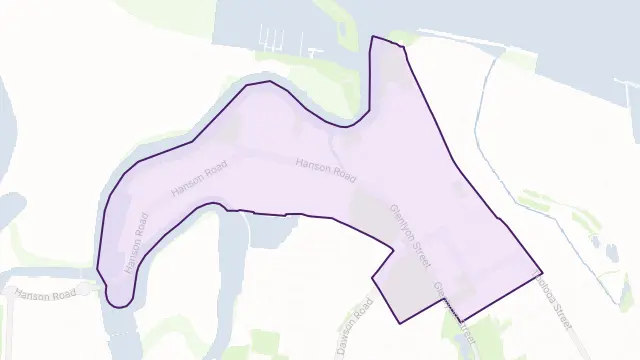 Gladstone Central Area Boundary Map