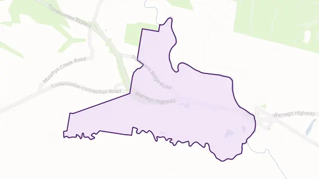 Helidon Spa Area Boundary Map