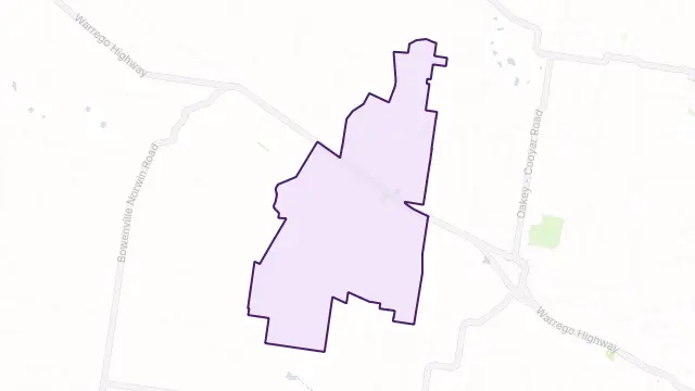 Jondaryan Area Boundary Map