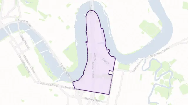 Kangaroo Point Area Boundary Map