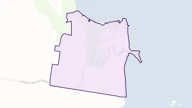 Keppel Sands Area Boundary Map
