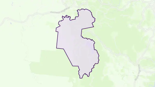 Koombooloomba Area Boundary Map