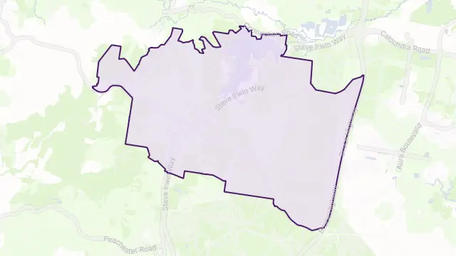 Landsborough Area Boundary Map