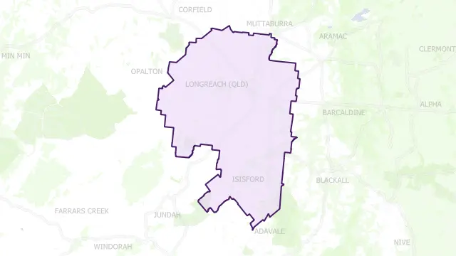 Longreach Area Boundary Map