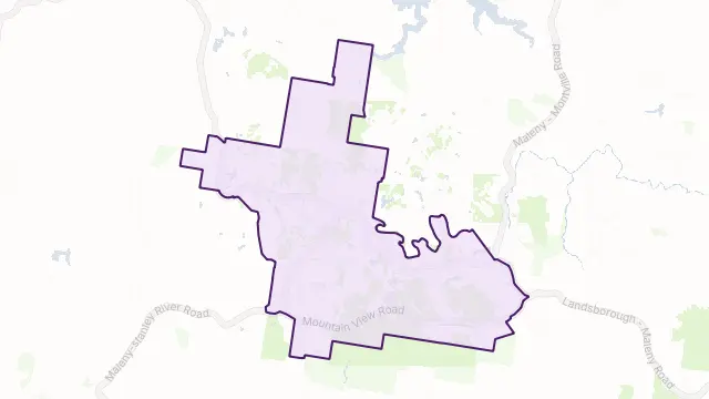 Maleny Area Boundary Map