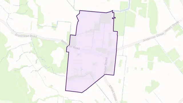 Manoora Area Boundary Map