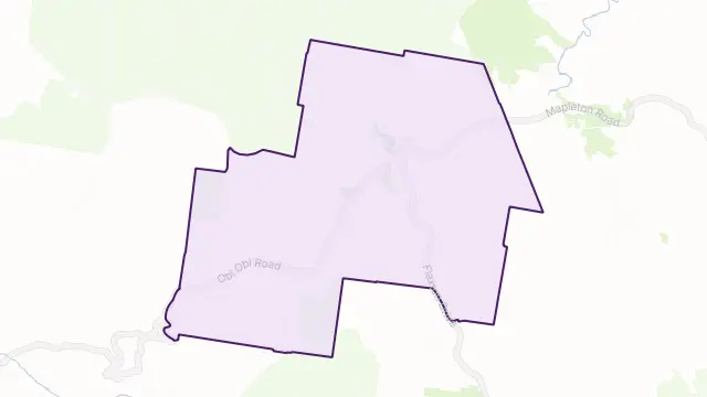 Mapleton Area Boundary Map