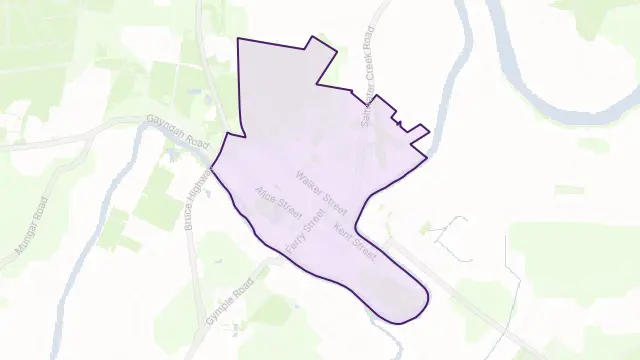 Maryborough Area Boundary Map