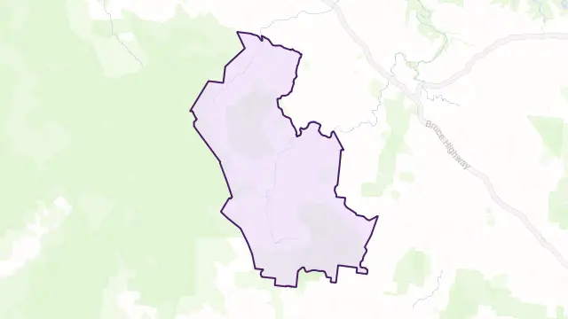 Mount Charlton Area Boundary Map