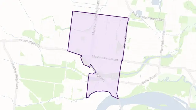 Mount Pleasant Area Boundary Map