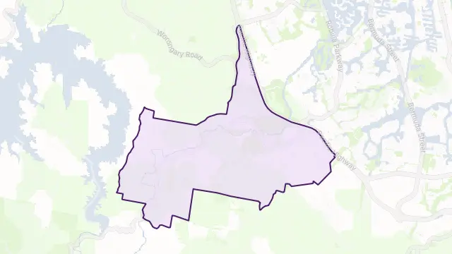 Mudgeeraba Area Boundary Map
